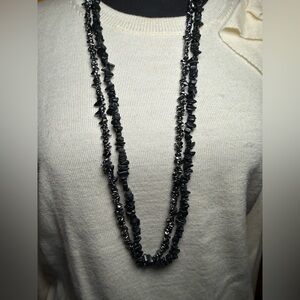 Source Unknown‎ Black Stone Necklace